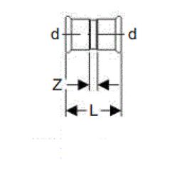 Geberit Μούφα C-STAHL 18mm (22002)