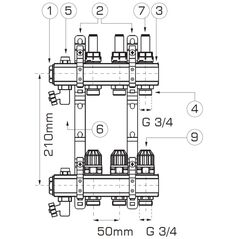 Διανομέας τύπου RZP1” 10-drogowy (RZP10S) Ferro