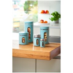 Γυάλινο δοχείο για ξηρά προϊόντα, 1200 ml, χρώμα μπλε, ZELLER