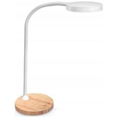 Επιτραπέζιο φωτιστικό CEP Επιτραπέζιο φωτιστικό CEP CLED-0290, Flex, λευκό με ξύλινο στοιχείο