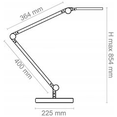 Επιτραπέζιο φωτιστικό CEP Επιτραπέζιο φωτιστικό CEP CLED-0350, Giant, λευκό με ξύλινο στοιχείο