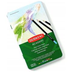 Derwent Κηρομπογιές Derwent παστέλ 12 μεταλλικό κουτί