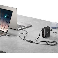 Καλώδιο Unitek 2 σε 1 USB-C PD 100W σιλικόνης 1,8 m