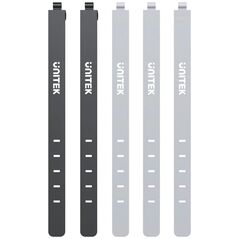 Σετ σιλικονούχων δεσμών καλωδίων μαύρο/ γκρι