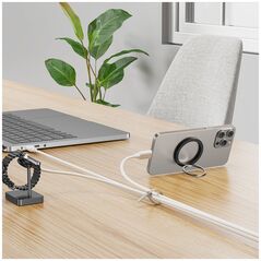 Σετ σιλικονούχων δεσμών καλωδίων μαύρο/ γκρι