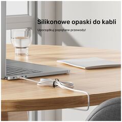 Σετ σιλικονούχων δεσμών καλωδίων μαύρο/ γκρι