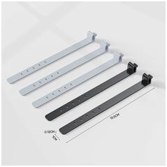 Σετ σιλικονούχων δεσμών καλωδίων μαύρο/ γκρι