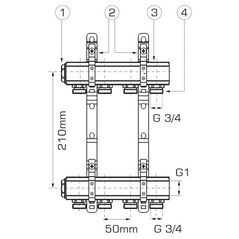 Διανομέας τύπου RPN 1" 11-drogowy nyple (RPN11) Ferro