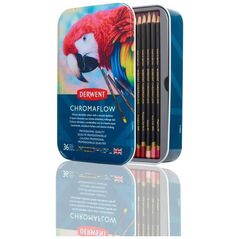 Derwent Μολύβια Derwent Chromaflow 36 μεταλλική θήκη
