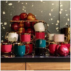 Cup with a spoon Homla SINNES Matt Black, 280 ml