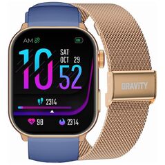 SMARTWATCH UNISEX GRAVITY GT28-8 - ΚΛΗΣΕΙΣ BLUETOOTH, ΕΠΙΠΛΕΟΝ ΛΟΥΡΑΚΙ (sg037g)