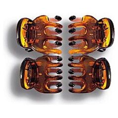 Donegal ΜΙΝΙ ΚΛΑΜΡΑ μαύρη/κεχριμπάρι 4τμχ FA-9930