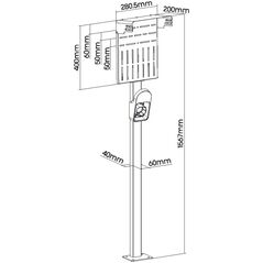 InLine Καθολική βάση με στήριγμα καλωδίου για τη φόρτιση ηλεκτρικών οχημάτων (59989B)