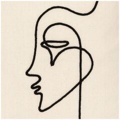 Διακοσμητική μαξιλαροθήκη FACE, 40 x 40 cm