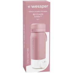 Φιάλη φιλτραρίσματος Wessper B2 GLASS Actitex™ 500ml Ροζ (WES270-500-PK_K)