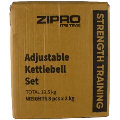 Kettlebell Zipro ZIPRO Kettlebell SQUARE με ρυθμιζόμενο βάρος 19 kg