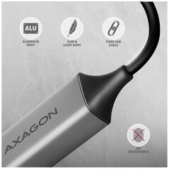 Κάρτα δικτύου Axagon ADE-TXCA Κάρτα δικτύου Gigabit Ethernet adapter, USB-C (USB-A redukcja) 3.2 Gen 1, αυτόματη εγκατάσταση