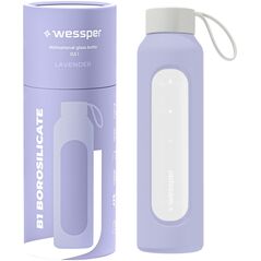 Γυάλινο μπουκάλι Wessper B1 Βοριοπυριτικό 500ml Λεβάντα (WES260-500-VI-NEW)