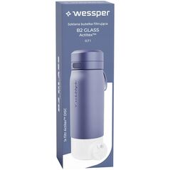 Φιάλη φιλτραρίσματος Wessper B2 GLASS Actitex™ 700ml Blue (WES270-700-BL_K)