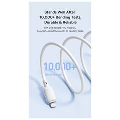 Καλώδιο φόρτισης Baseus Silky Series USB σε iP 2.4A 2m Λευκό