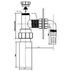 Σιφόνι McAlpine εντοιχισμένο DN50 χρώμιο (HC14WM50)