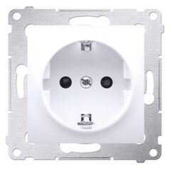 Kontakt-Simon Μονή πρίζα Simon 54 με γείωση Schuko 16A 250V λευκό (DGSz1Z.01/11)