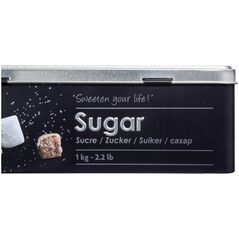 5five Δοχείο για ζάχαρη, 1 κιλό, μέταλλο, μαύρο