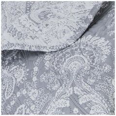 Σετ δύο μαξιλαροθήκες και κάλυμμα κρεβατιού «Marie» γκρι με σχέδια ATMOSPHERA