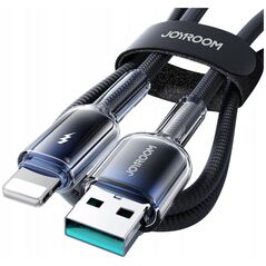 Καλώδιο Joyroom S-A42 Crystal-Clear Series 3A USB-A / Lightning 1.2m μαύρο