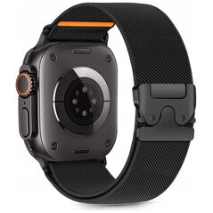 TECH-PROTECT NYLON CLASP APPLE WATCH 6 / 7 / 8 / 9 / 10 / SE / ULTRA 1 / 2 (44 / 45 / 46 / 49 MM) ΜΑΥΡΟ