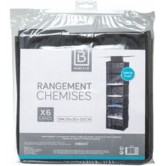 5five Υφασμάτινος διοργανωτής ντουλάπας, κρεμαστός, 6 διαμερίσματα