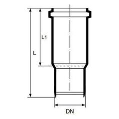 Σύνδεσμος μακρύς εσωτερικής αποχέτευσης HTL 110mm (12330)