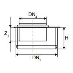 Μείωση εσωτερικής αποχέτευσης Magnaplast HTR κοντή 110/75mm (11345)