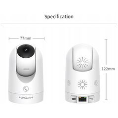 Περιστρεφόμενη Κάμερα Foscam WiFi R8M 8MP Ραντάρ μικροκυμάτων Μαύρη