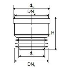 Magnaplast Σύνδεσμος υποδοχής για το άκρο σωλήνα εσωτερικής αποχέτευσης HTSM 110mm (12735)