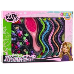 Σετ Ομορφιάς Πλεξούδες Χάντρες Μαλλιών Πολύχρωμο DIY