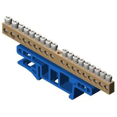 Λωρίδα ακροδεκτών για ράγα 18-θέσεων μπλε TH35 LZ-18/N (0922-00) Elektro-Plast