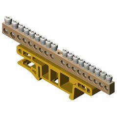 Λωρίδα ακροδεκτών για ράγα 18 θέσεων κίτρινη TH35 LZ-18/N (0922-01) Elektro-Plast