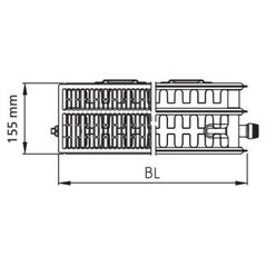 Kermi Θερμαντικό Therm X2 Profil-V 33 900 x 900mm (FTV330900901R1K)