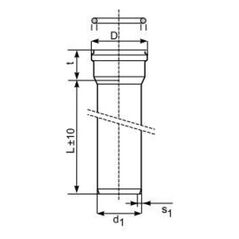 Magnaplast Σωλήνας με καμπάνα, αφρώδης πυρήνας εξωτερικής αποχέτευσης KGEL 160mm 1m (22050)