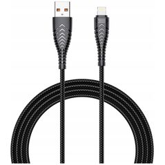 Καλώδιο USB Veger VEGER καλώδιο USB A σε Lightning 2,4A V105 1,2 m μαύρο