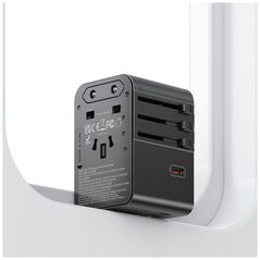 Φορτιστής ταξιδιού USAMS Travel Adapter CC310 3xUSB-C 70W 4w1 US/AU/EU/UK μαύρο