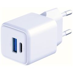 Φορτιστής τοίχου 3MK Hyper GaN Charger 20W 1xUSB-A 1XUSB-C PD QC4+ λευκός