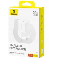 Φορτιστής τοίχου Baseus GaN5 USB-C 30W λευκός