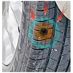 Aptel ΗΦΑΙΣΤΕΙΑΚΕΣ ΒΙΔΕΣ Επισκευαστικά βύσματα ελαστικών αυτοκινήτου 10 τεμάχια μαύρα DA148A