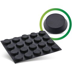 InLine InLine® Rubber pads 20pcs Pack black,  flat shape 1,2cm