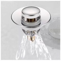 Aptel Ατσάλινος ΚΟΡΚΟΣ Νιπτήρα τύπου Klik-Klak ασημί AG868