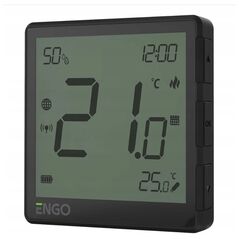 Engo Engo natynkowy, alumulatorowy, internetowy regulator temperatury ZigBee, czarny EONEBATB
