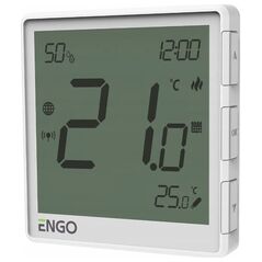 Εντοιχισμένος, διαδικτυακός ρυθμιστής θερμοκρασίας ZigBee 230V, λευκός EONE230W της Engo