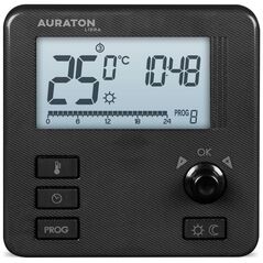 Auraton Auraton Libra μαύρος εβδομαδιαίος, ενσύρματος ρυθμιστής θερμοκρασίας